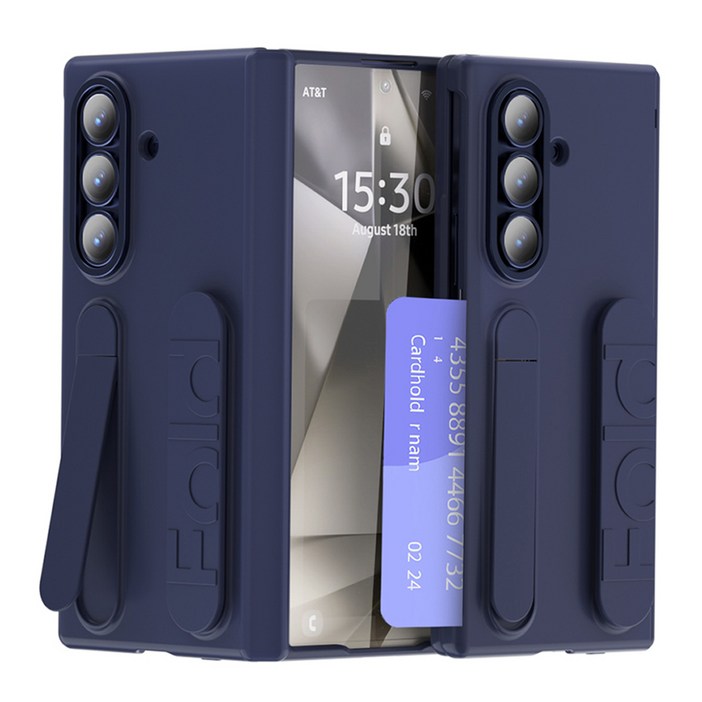 Elvo 갤럭시폴드7 힌지보호 사이드 카드수납 핸드스트랩 풀커버 케이스