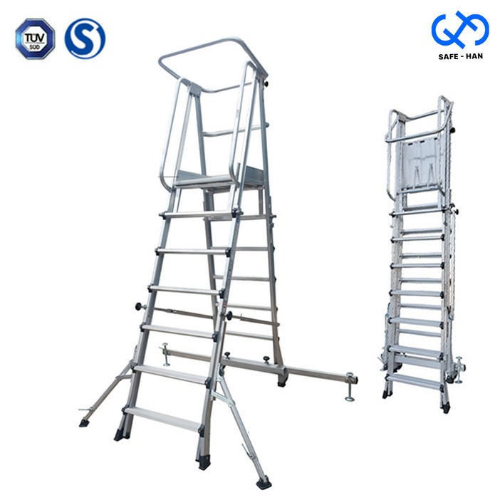 S마크 국산 고소작업 작업발판 사다리 GSW (전문가용) 5단-11단 높이조절, GSW-11단