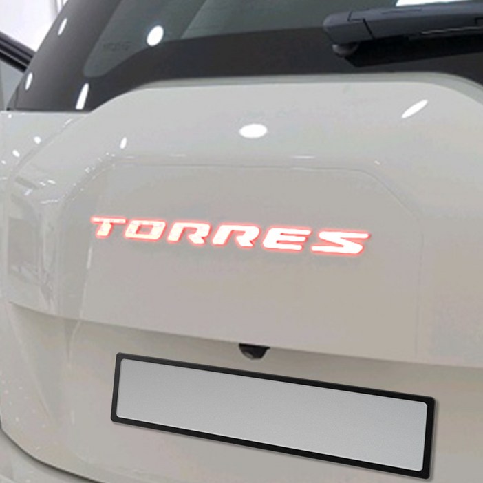 [오카] 토레스 호환 용품 리어 레터링 엠블럼 리플렉터 반사 스티커 튜닝 악세사리, 1세트, [오카] 레드