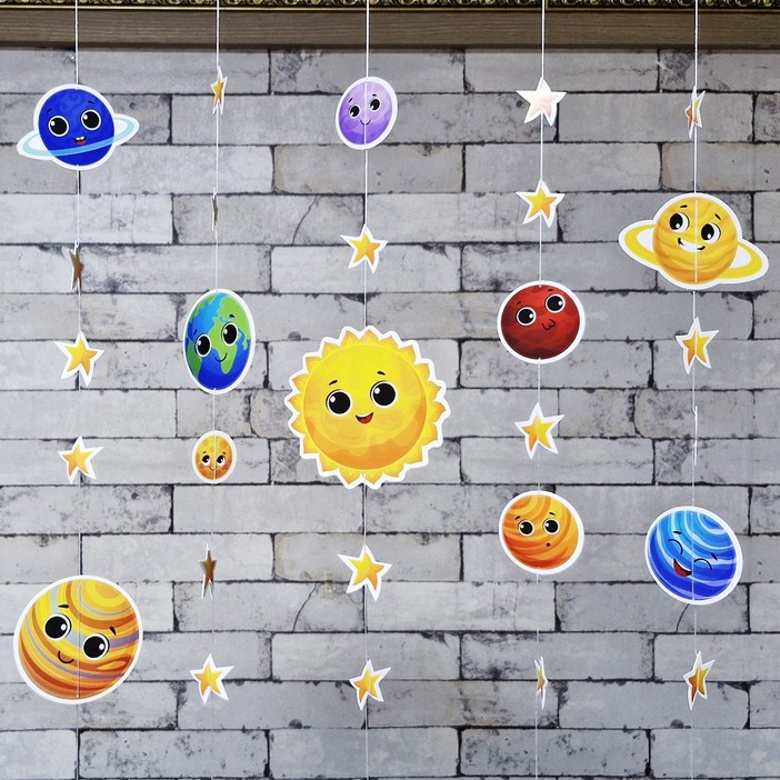 태양계 우주 모빌 완제품 봄 여름 가을 겨울 어린이집 유치원