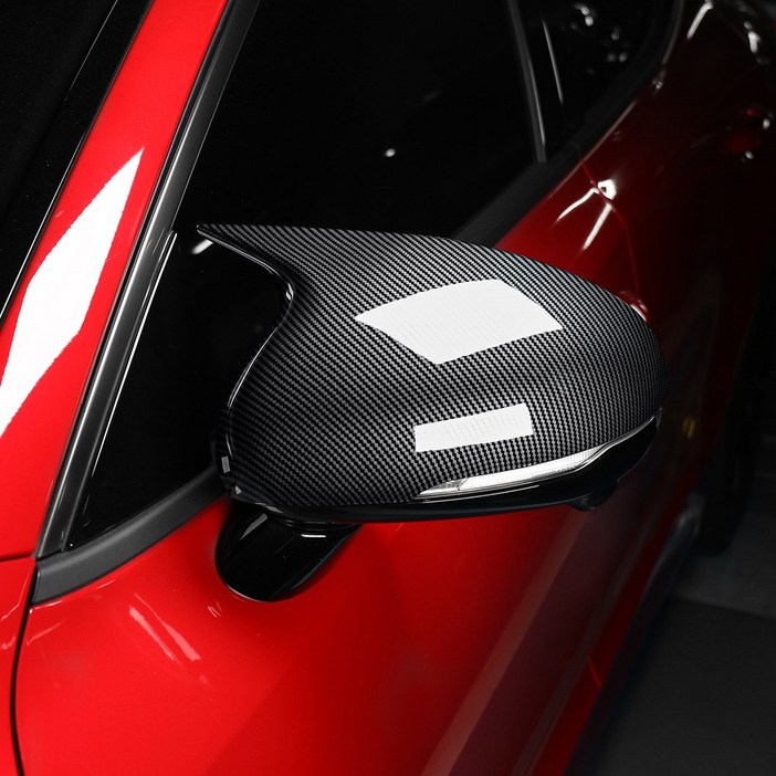 유투카 호환 스팅어 카본 몰딩 사이드 미러 튜닝 용품 기스방지 커버, 미러