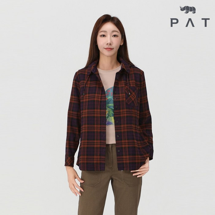 PAT 여성 후드 탈부착 체크 셔츠1J61543 PAT 여성 후드 탈부착 체크 셔츠1J61543