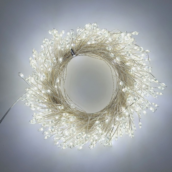 지아이비 DC24V LED 500구 큰알 폭죽와이어 크리스마스 트리 파티 무드등(전원코드포함), 화이트, 1개
