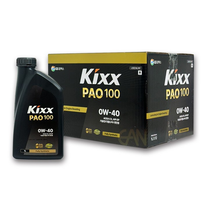 킥스파오 KIXX PAO100 SP 0W40 합성 가솔린 디젤 LPG 엔진오일, 1L, 0w40, 5개