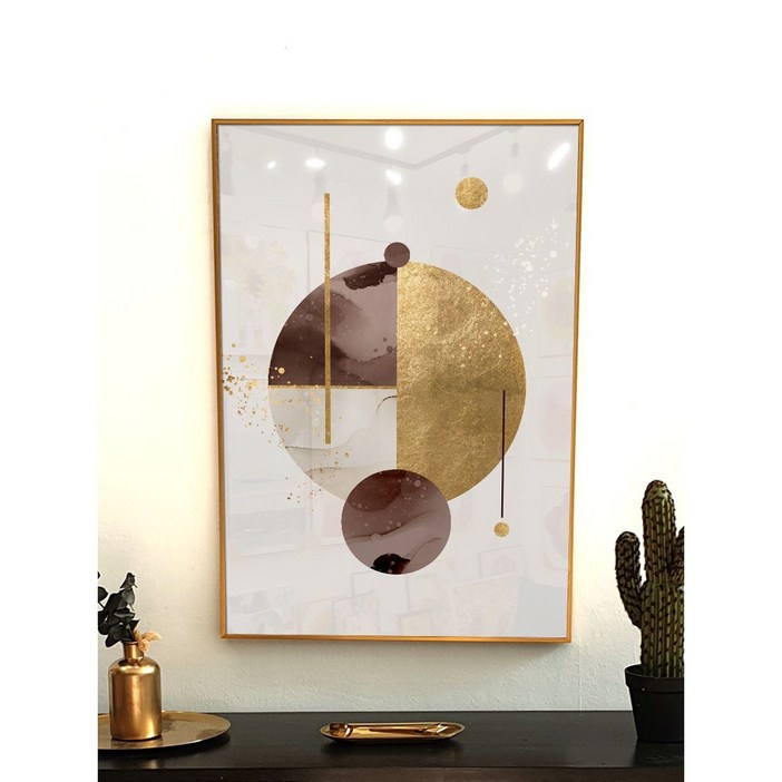 앙리아트 부를 상징하는 황금 추상화 풍수에 좋은 개업 집들이 선물 카페 오피스텔 인테리어 액자