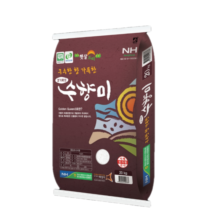 서화성농협 GAP인증 수향미 골든퀸3호 20kg 1포 , 밥맛 좋은쌀 서화성농협 GAP인증 수향미 골든퀸3호 20kg 1포 , 밥맛 좋은쌀