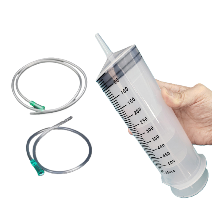 디와이툴즈 550ml 대용량 오일 주사기 세트 50cm100cm 실리콘 호스 포함 차량 엔진오일 교체 주입기