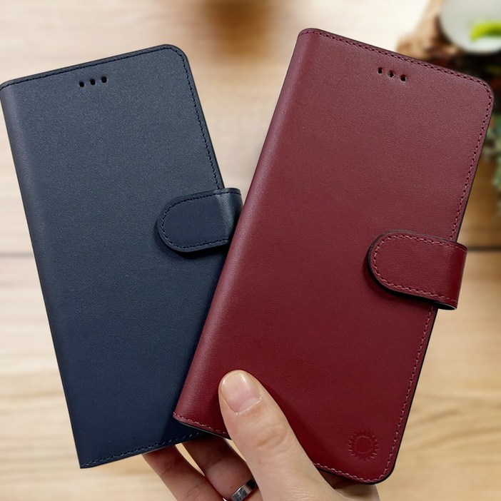 갤럭시A7 2018 쏠 천연소가죽 카드 지갑 다이어리 케이스