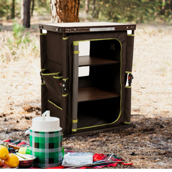 캠프365 폴더블 쉘프 3단 접이식 캠핑 캐비넷 수납장