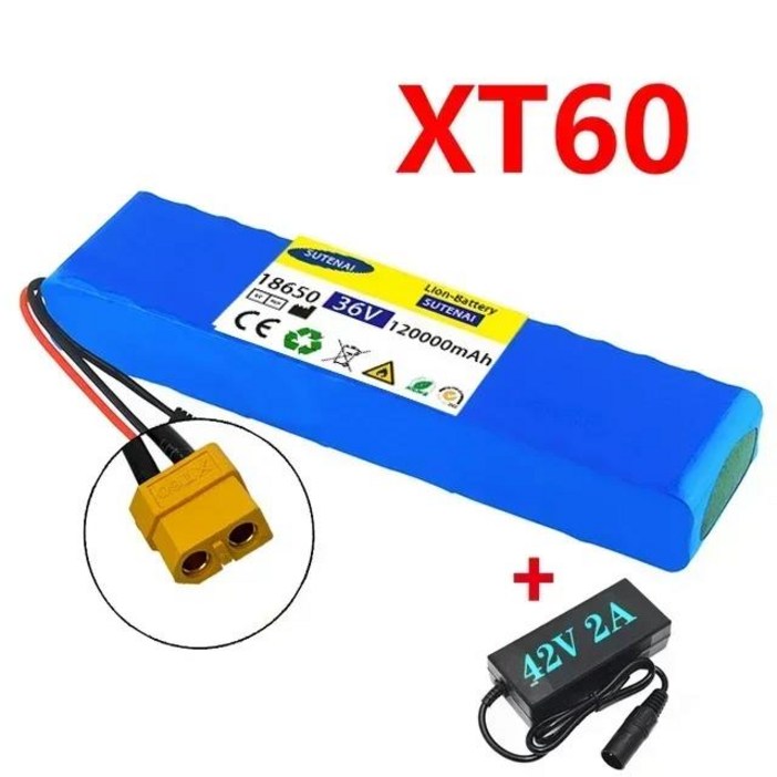 전기 자전거 배터리 팩 18650 리튬 이온 고출력 스쿠터 오토바이 스쿠터용, 10S3P, 36V, 120Ah, 1000W