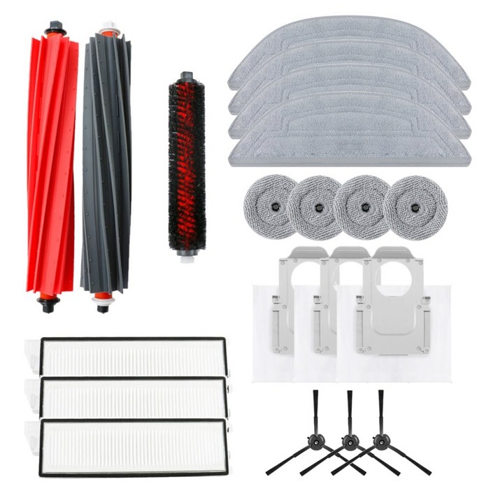 어미닛데이 로보락 S8 MaxV UltraS8 Max Ultra 로봇청소기 호환 소모품 세트 물걸레 더스트백 브러쉬 필터, 1개