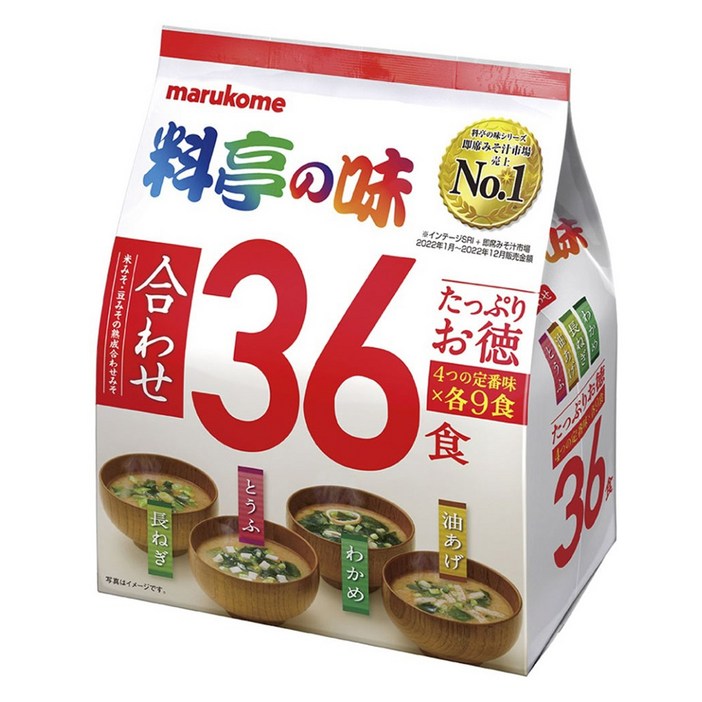 마루코메 요리정의 맛 모듬 파  두부  미역  유부 36개입, 1개