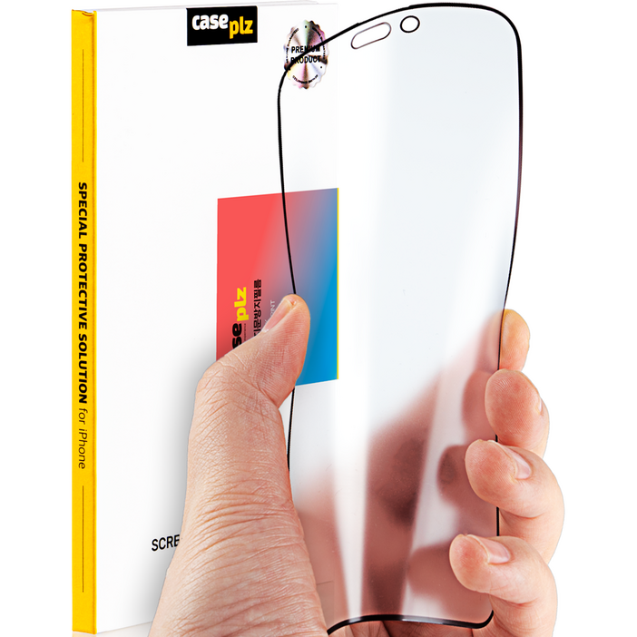 caseplz슥샥쇽 안깨지는 지문방지 휴대폰 액정 보호 필름, 1세트