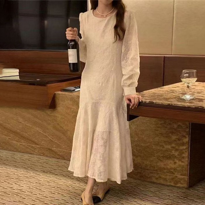 Seofst 2025 원피스 봄여름 한국스타일 슬림핏 허리라인 고급스러운 자수 원피스 동양미 빈티지 휴양지원피스 ZZT-FZ018