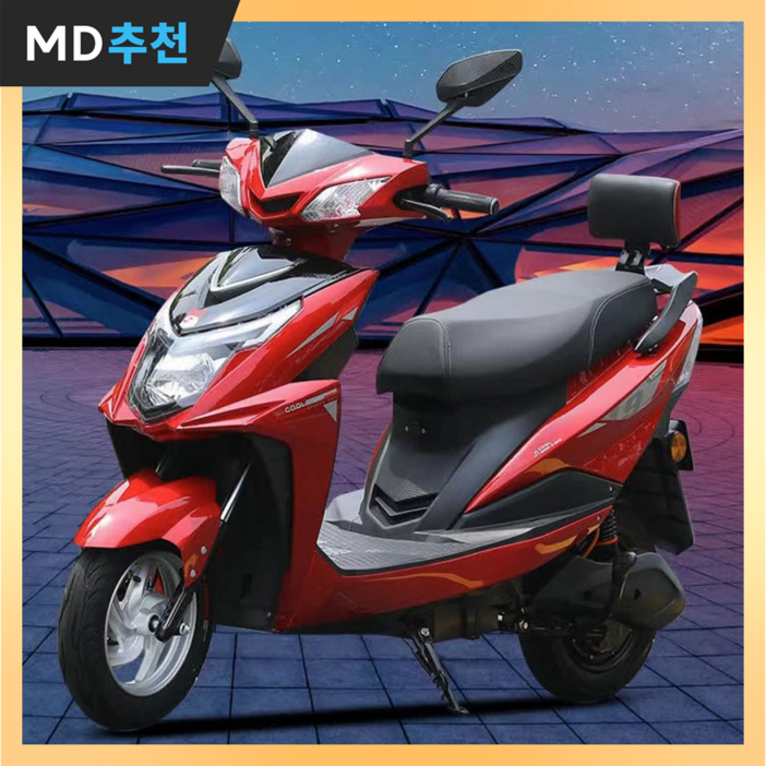 카로벨 고출력 전기 오토바이 스쿠터 바이크 전동 소형 미니 디스크브레이크 출퇴근 배달, 화이트, 60V 23A