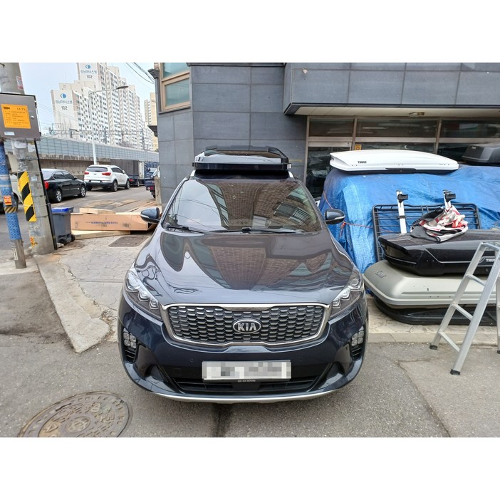 [코토대리점] 올뉴쏘렌토 600L 코토 일체형루프박스 시즌2 블랙 화이트 장착