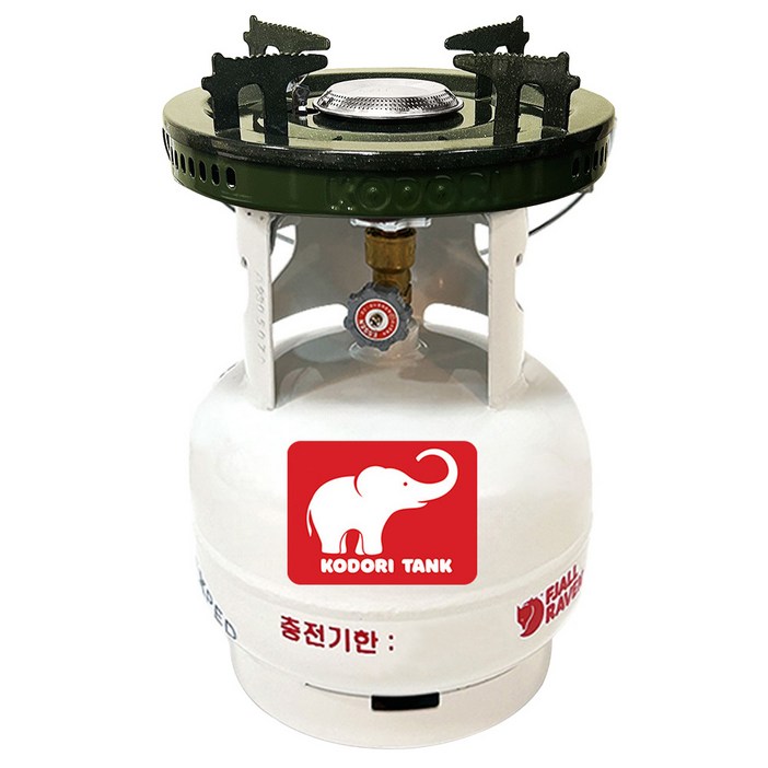 고화력 해바라기버너 코돌이탱크 LPG 3kg 고화력 버너세트, 3kg+코돌이버너(올리브그린), 1세트