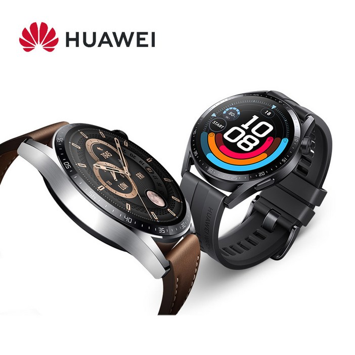 화웨이 스마트워치 긴배터리 고속무선충전 방수 GPS GT3, GT3 JPTB29S블랙실리콘