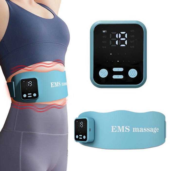 SaeByul 저주파 복부 마사지기 ems 슬림 바디 벨트 뱃살 빼기 복근 운동기구 무선 온열 진동 관리기