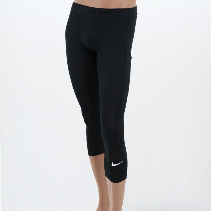 나이키 카프리 타이즈 남자 칠부 레깅스 기능성 신축성 좋은 34 언더레이어 피트니스 짐웨어 팬츠