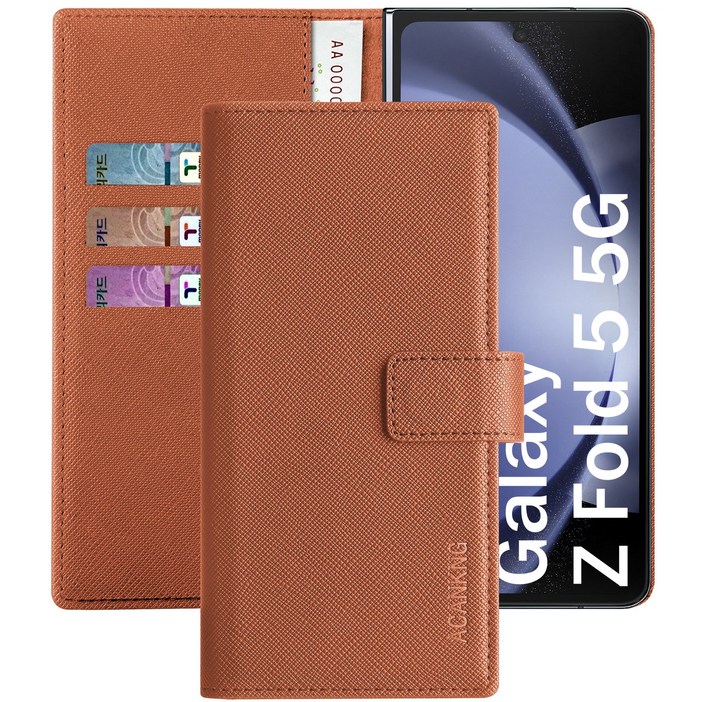 아칸크 삼성 갤럭시 z폴드3 z폴드4 5G 지갑형 가죽 카드수납 다이어리 휴대폰리 케이스 galaxy z fold 3 fold 4 Leather wallet case 적용
