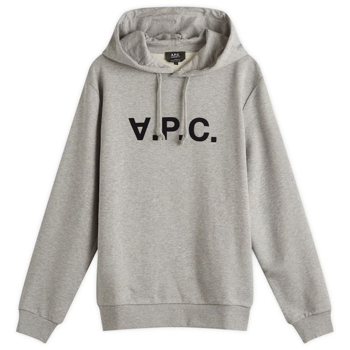 아페쎄 VPC 로고 후드티 헤더 그레이 다크 네이비