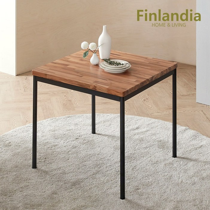 핀란디아 티크 원목 800 테이블