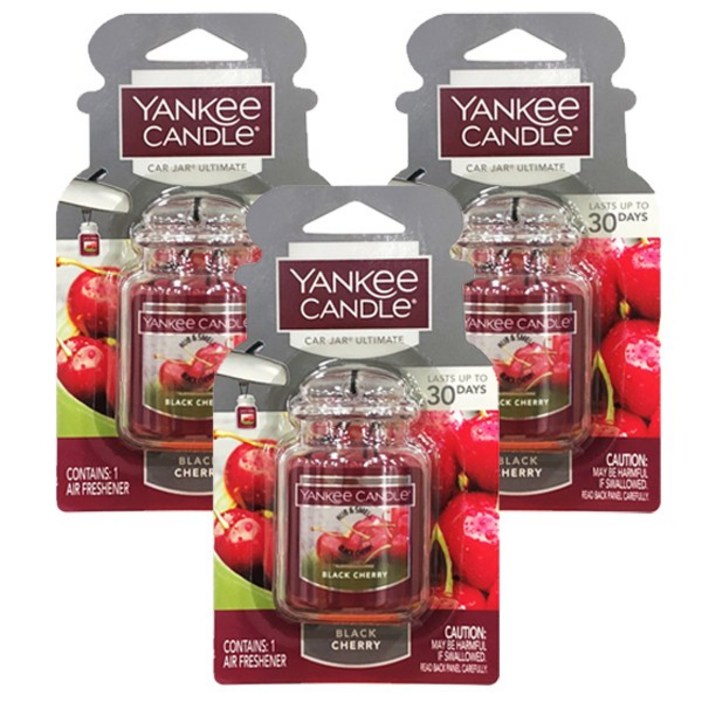 111 무배 양키캔들 카자 얼티메이트 차량용 자동차 방향제, 3개, 얼티메이트 블랙체리
