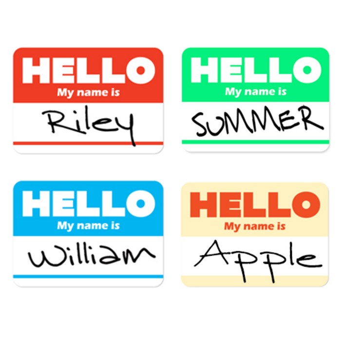 빅 네임스티커50장 Hello my name is 네임라벨 포장 꾸미기