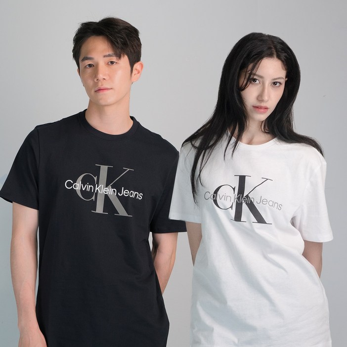 캘빈클라인 S/S 남녀공용 모노그램 크루넥 티셔츠 DC813