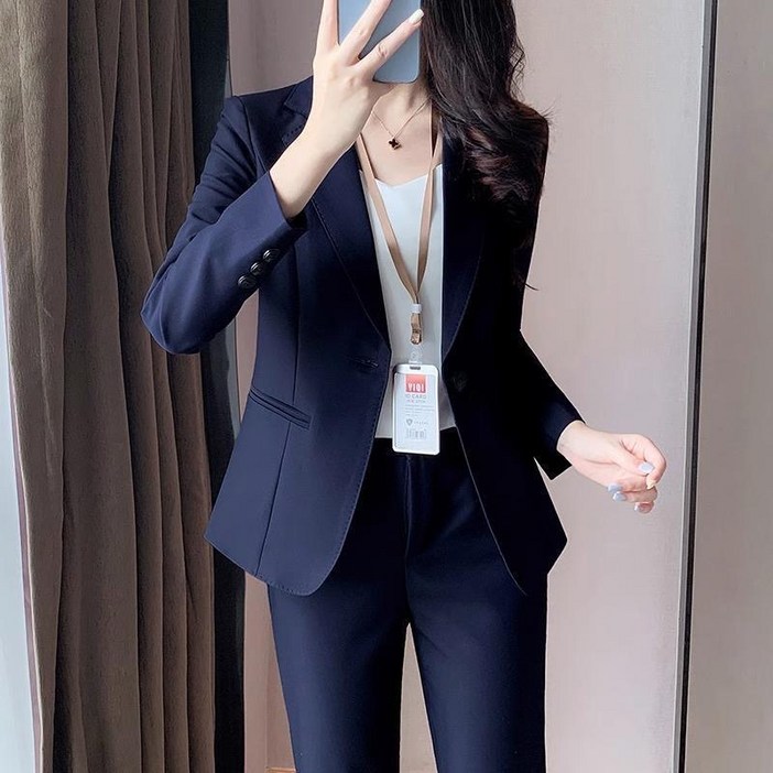 휠렉스 여성 정장 블레이저 긴바지 루즈핏 상하세트 YQ37