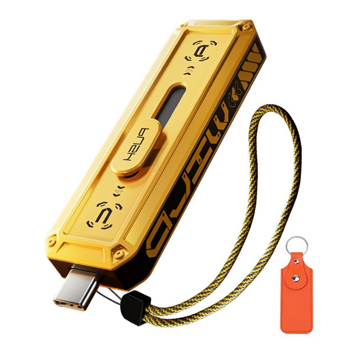 MOVESPEED WD10 1090MBs USB 3.2 Gen2 C타입 플래시 드라이브 듀얼 인터페이스 외장SSD, 금속 재질, 노란색, 1TB