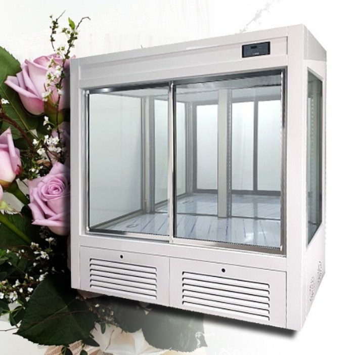 삼호 꽃냉장고 화이트1500 꽃쇼케이스냉장고 내부조명, 블랙, SH125