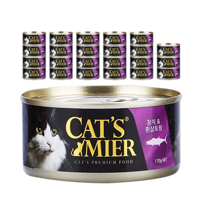 캣츠미어 고양이 흰살토핑 주식캔