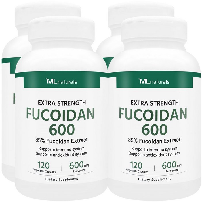 미국빠른직구 신제품 마이라이프 내추럴스 후코이단 600mg, 120정, 4개