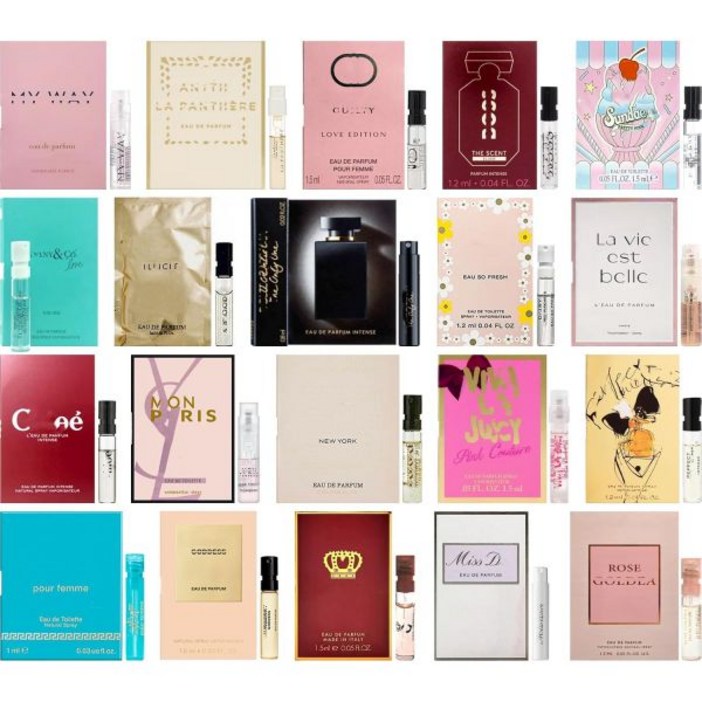 여성용 향수 고급 디자이너 샘플러 세트 샘플 바이알 6개 개