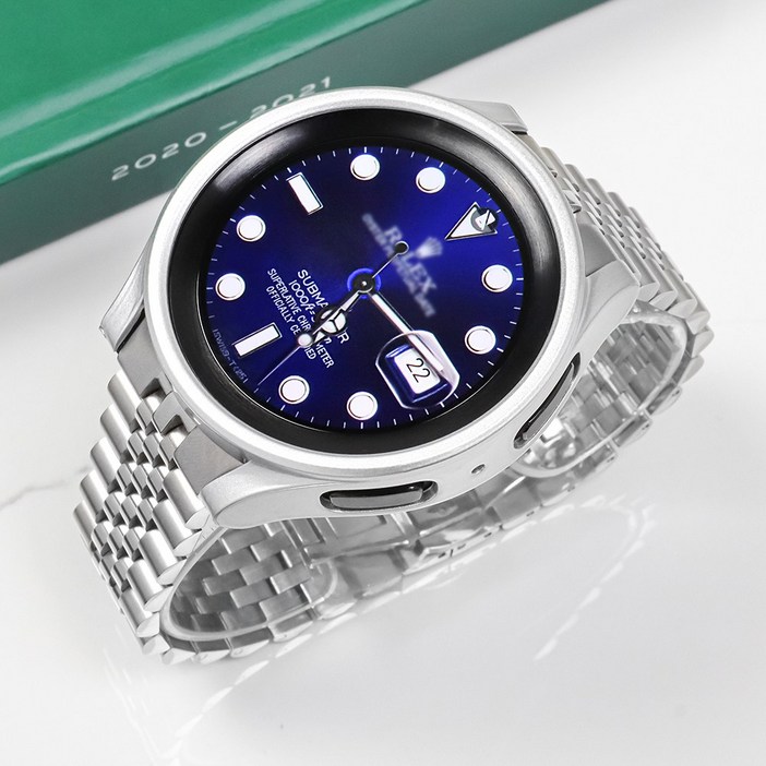 갤럭시워치5 프로 45mm 쥬빌레 날개형 메탈 스트랩, 실버 바네봉툴키트, 1개