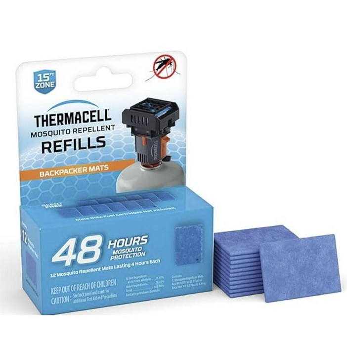 Thermacell 써마셀 모기퇴치기 훈증기 향매트 2세대 16시간 지속시간 15피트