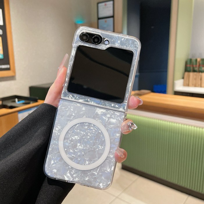 MUYU 갤럭시 Z플립 3/4/5/6/7 맥세이프 케이스 삼성 폴딩 휴대폰 케이스