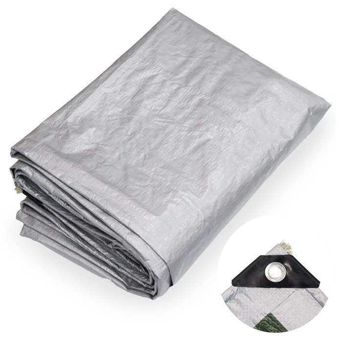 Mr.OK 양면코팅 방수천막 타포린 아웃도어 캠핑 타프 천막 3 x 4m  3.6 x 5.4m