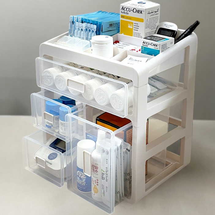 하루잡화 식탁 위 약통 정리함