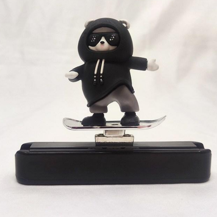 라워스 슬라이딩 곰돌이 차량용 피규어, 1개, 블랙거치형