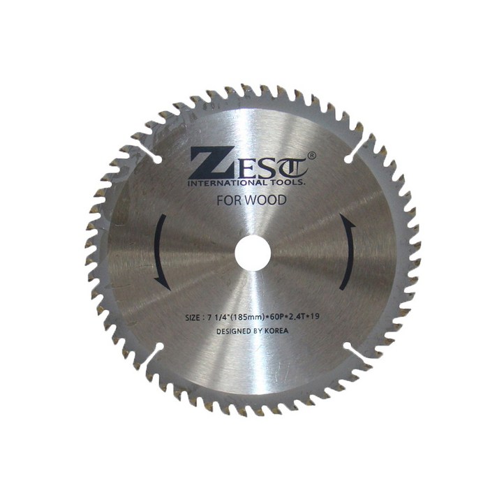 제스트 목재용 7인치 원형톱날 초경톱날 60날 두께 2.4T 내경 19mm 목공용톱날 ZEST 제스트 목재용 7인치 원형톱날 초경톱날 60날 두께 2.4T 내경 19mm 목공용톱날 ZEST