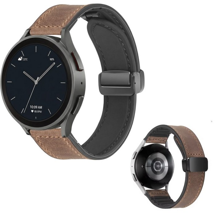 포스워백 갤럭시워치 호환 스트랩 마그네틱 자석 가죽 스트랩