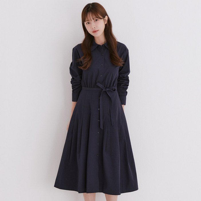 로엠 [단독][클리어런스+10%] 플리츠 셔츠형 원피스(3colors)_RMOWE23R14