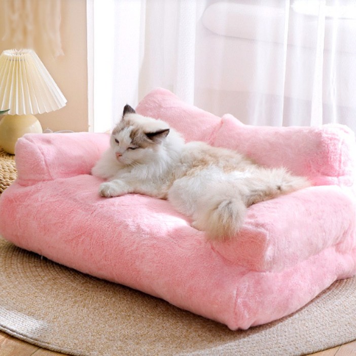 퍼플펫 프리미엄 뉴소파방석 고양이 강아지 방석 파워쿠션 극세사, 핑크