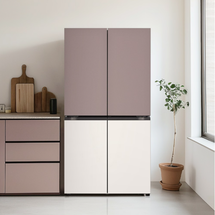 [LG전자] DIOS(디오스) 오브제컬렉션 매직스페이스 4도어 냉장고 870L [클레이핑크/베이지/T875MKE111]