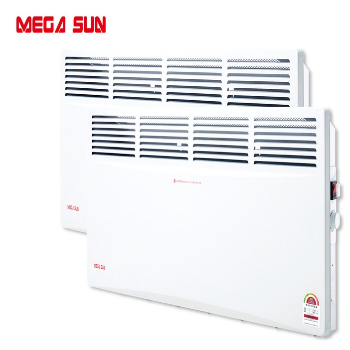 11 메가썬 2단조절 전기컨벡터 히터 대류식 난방기 스탠드 벽걸이 겸용 2대 묶음 할인