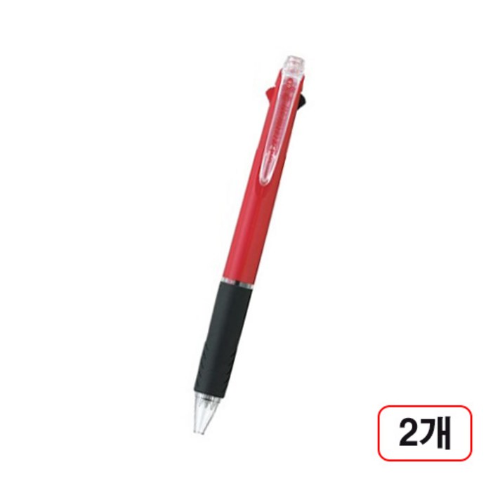 제트스트림 3색볼펜(SXE3-400/0.5mm), 2개, 레드