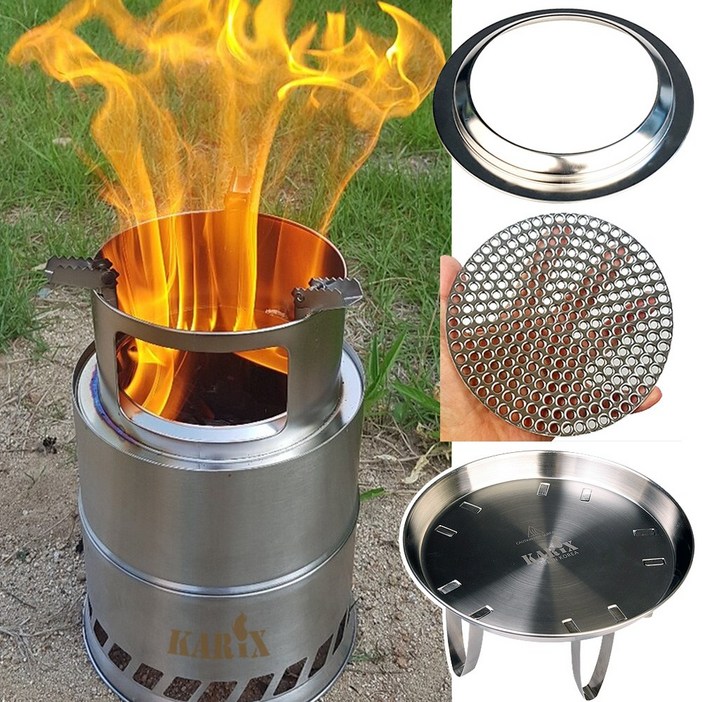 카릭스 로켓 스토브 대형 국산재받침 우드 로케트 화로대 캠핑 펠렛